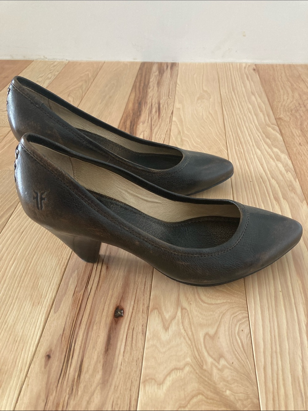 Frye Leather Heels, dark brown